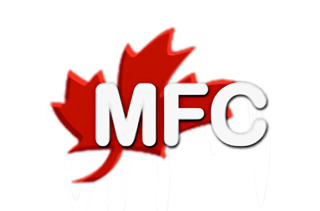 MFC logo with red maple leaf, representing Canadian mattress industry standards and quality.