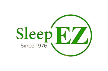 Green Sleep EZ logo with mattress-related branding and since 1976 text.