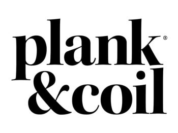 Logo of Plank & Coil, a brand focused on quality mattresses and sleep products, featured on The Mattress Underground website.